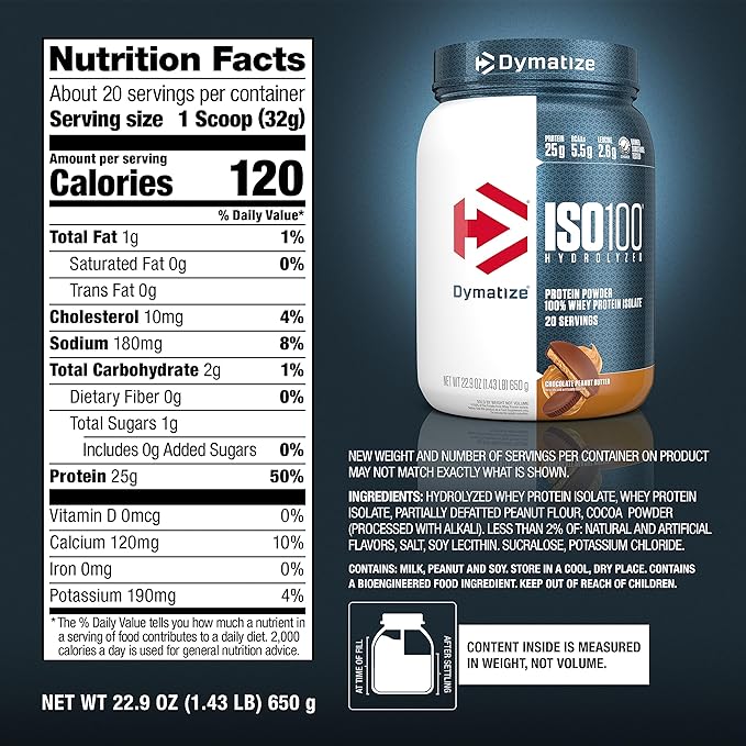 Dymatize ISO 100 Hydrolized Protein Powder