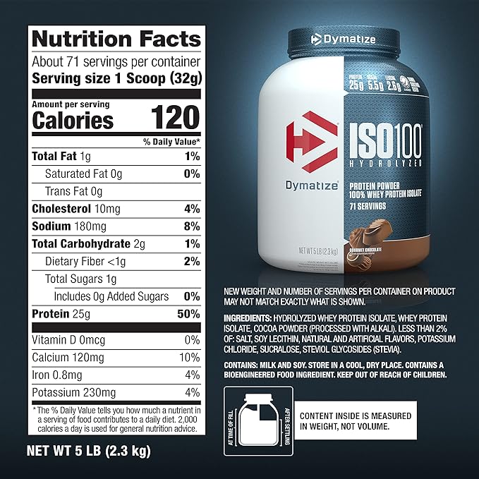Dymatize ISO 100 Hydrolized Protein Powder